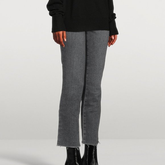 PAIGE Cindy Raw Hem Jeans - ASH BLACK - Picture 3 of 6